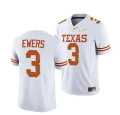 Texas Longhorns Quinn Ewers Jersey #28 College Football White