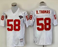 Men's Chiefs #58 Derrick Thomas White Throwback Football Stitc...