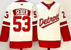 Detroit Red Wings #53 Moritz Seider White 2025 Stadium Series ...