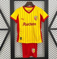 Kids 25/26 Lens Home Yellow Jersey Shirt Kit 2025 Youth Soccer...