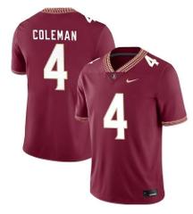 Men's Florida State Seminoles #4 Keon Coleman Garnet Stitched ...