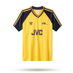 Arsenal 1988-91 Away Men Retro Jersey  Yellow
