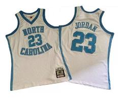 M&N North Carolina #23 Michael Jordan White 1983-84 Jersey