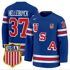 Connor Hellebuyck Jersey #37 USA Olympic 2026 Premium Hockey S...