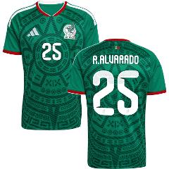 Mexico Roberto Alvarado #25 Home 2026 World Cup Jersey Fan Ver...