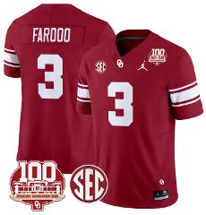 Jalil Farooq Jersey #3 Oklahoma Sooners  Football Stitched Cri...