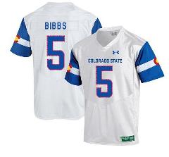 Colorado State Rams #5 Kapri Bibbs NCAA Football Jersey White
