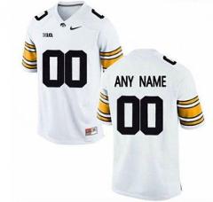 Custom Iowa Hawkeyes White College Football Jersey