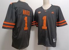 Miami Hurricanes #1 Cam Ward Jersey College Football Black