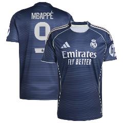 Kylian Mbappe 9 Real Madrid 2025-26 Away Jersey  Blue