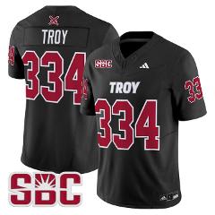 Troy Jersey #334 Troy Trojans 2025 Vapor Limited Stitched Black