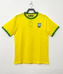 Brazil 1970 Home Retro Jersey  Men Yellow