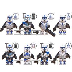 8pcs Star Wars 501st Rex, Dogma & Echo Squad Minifigures