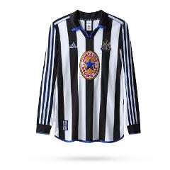 Newcastle United 1997-1999 Home Men Retro Jersey  Long Sleeve,...
