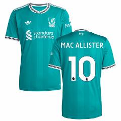 Alexis Mac Allister 10 Liverpool 2025-26 Third Match Jersey  Aqua