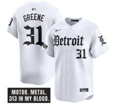Riley Greene Jersey #31 Detroit Tigers Motor Gothic Edition Va...