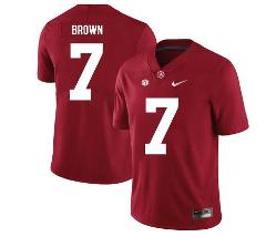 Alabama Crimson Tide #7 Tony Brown College Football Jersey Red