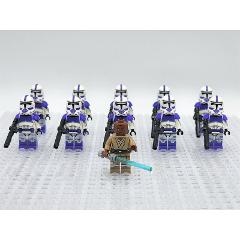 11pcs Star Wars Mace Windu 187th Attack Battalion Minifigures
