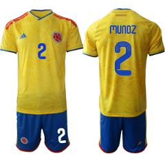 Colombia Team #2 Daniel Muoz Yellow 2026 World Cup Home Soccer...