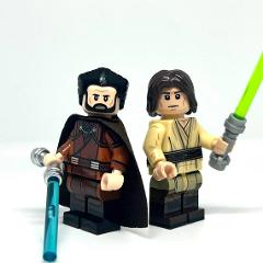 2pcs Star Wars Count Dooku & Qui-Gon Jinn Minifigures Toy