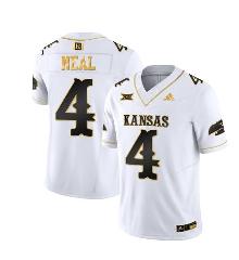 Devin Neal Jersey #4 Kansas Jayhawks Blackhawk Gold Vapor Foot...