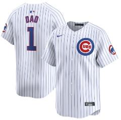 Chicago Cubs #1 Dad Home Limited Jersey White
