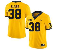 Michigan Wolverines Joe Taylor Jersey #18 College Football Gam...