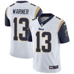 Any Size Los Angeles Rams #13 Kurt Warner White Stitched Jersey