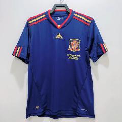 Spain 2010 Away Retro Jersey  Men Blue
