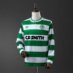 Men's Celtics 1989/91 Long Sleeve Home Retro Jersey
