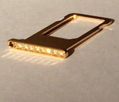 24k 24ct Gold Plated Diamond Crystal Sim Card Tray for iPhone ...