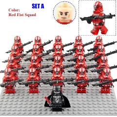 21PCS Star Wars 501st Coruscant Guard Red Shock Troopers Minif...
