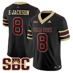 Brad Jackson Jersey #8 Texas State Bobcats 2025 Limited Stitch...