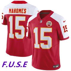 Men's & Youth Chiefs #15 Patrick Mahomes Red White 2023 F.U.S....