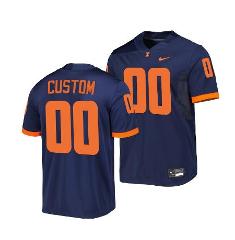 Custom Illinois Fighting Illini Jersey Name and Number Footbal...