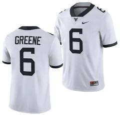 Men's West Virginia Mountaineers #6 Garrett Greene Jerseys White