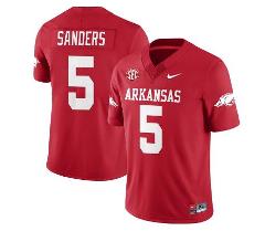 Raheim Sanders Jersey #5 Arkansas Razorback Football All Stitc...