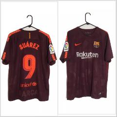 Luis Suarez #9 FC Barcelona 2017-18 Third Retro Jersey  Orange