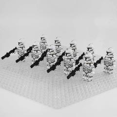 10pcs Star Wars Phase I Clone Troopers Minifigures Toy