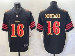 Joe Montana #16 Limited Jersey 2025 Rivalries Black
