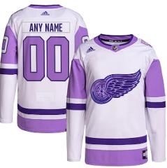 Detroit Red Wings Hockey Fights Cancer Primegreen Custom Jerse...