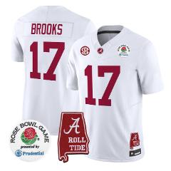 Lotzeir Brooks Jersey #17 Alabama Crimson Tide 2026 Rose Bowl ...