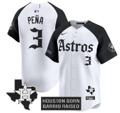 Jeremy Pena Jersey #3 Houston Astros Gothic Edition Vapor Prem...