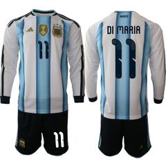 Argentina #11 DI MARIA Jersey Long Sleeve Team x World Cup 202...