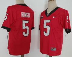 Georgia Bulldogs #5 Ringo NCAA Football Jersey Red New