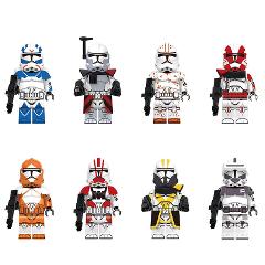 8pcs Star Wars Bomb Squad Colt, Grey & Styles Minifigures