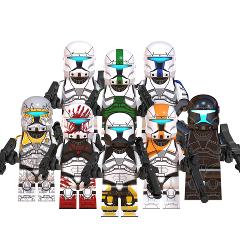 8pcs Star Wars Delta Squad Commandos Boss, Gregor & Voca Minif...