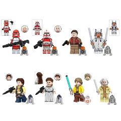 Star Wars Padme, Luke, Leia, Han & Jango 8 Minifigures Lot