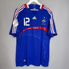 Thierry Henry #12 France 2008-09 Home Retro Jersey  Blue