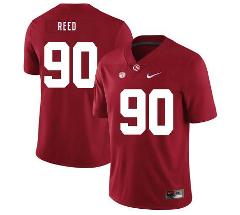 Alabama Crimson Tide #90 Jarran Reed College Football Jersey Red